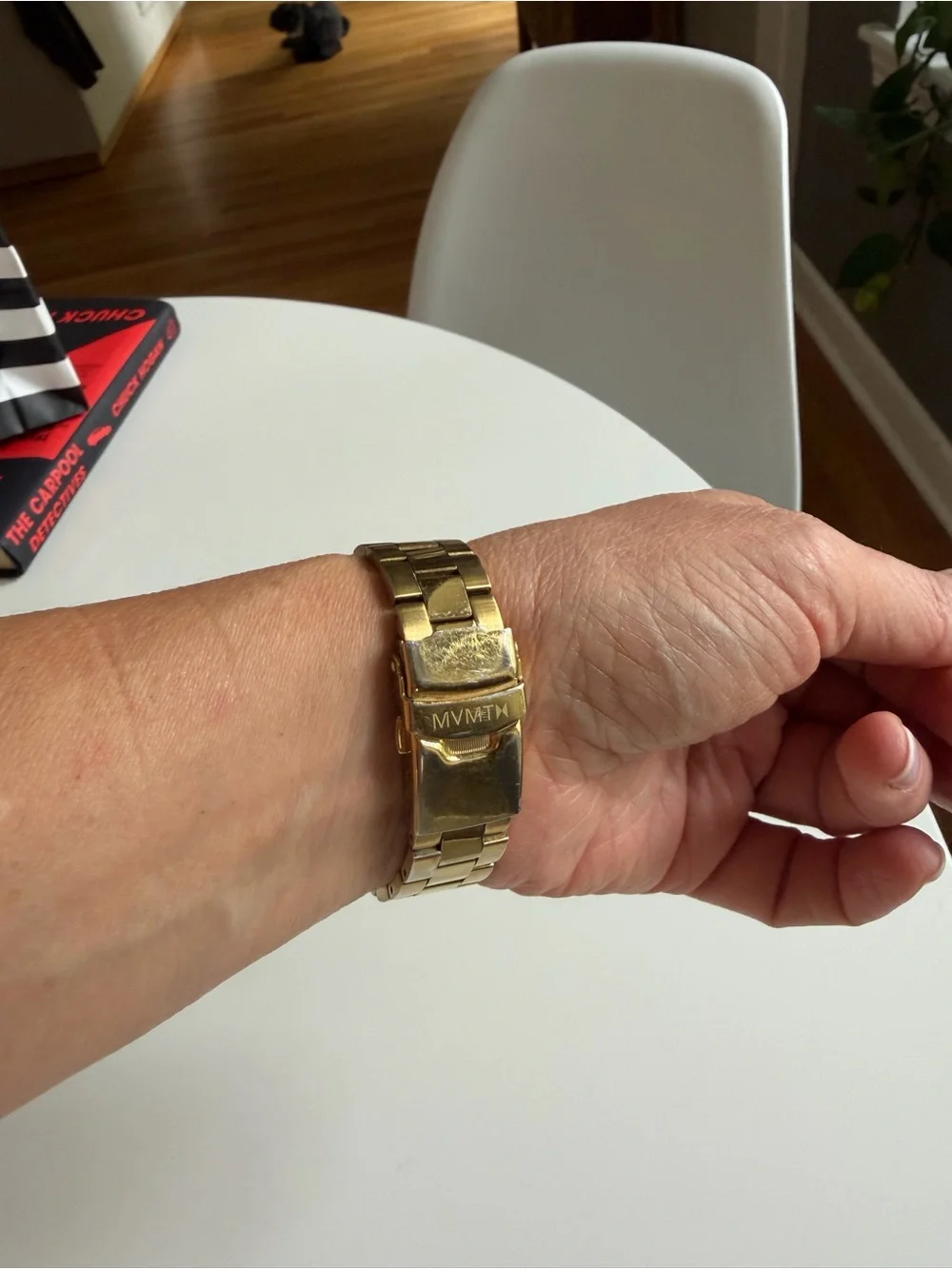 MVMT Gold and White Men's Chronograph Bracelet Watch
